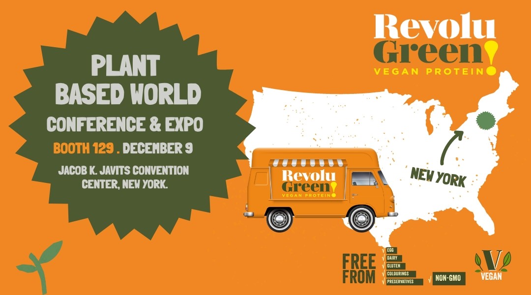 RevoluGreen! will attend Plant Based World, the only 100% plant-based professional event